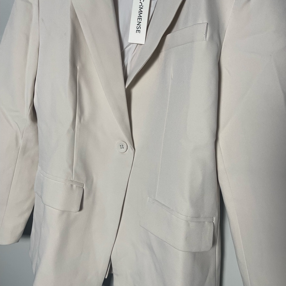 Commense | Ivory Single Button Front Blazer Jacke… - image 3